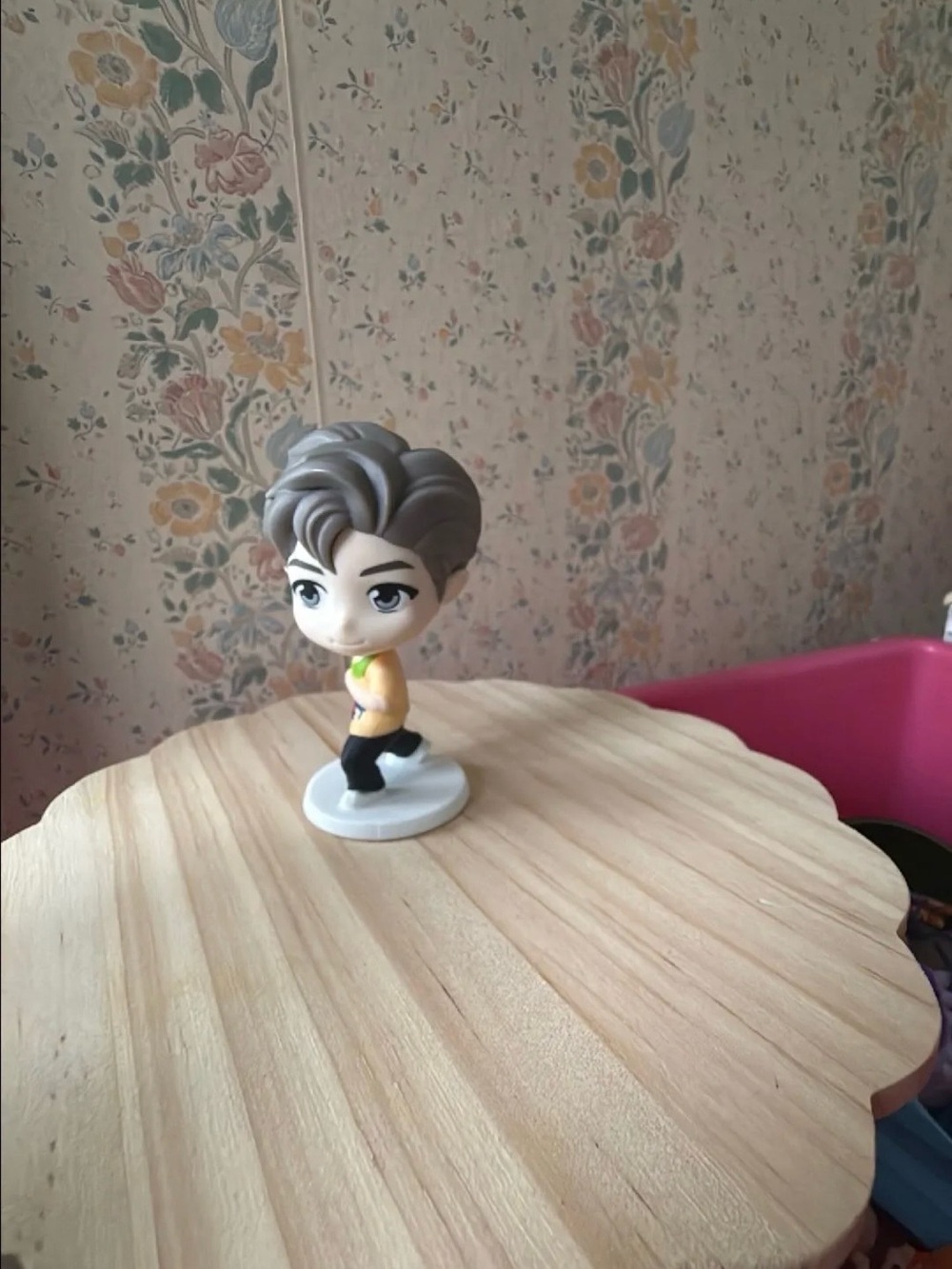 McDonald's BTS Mini Figurine in Gray, Yellow and Black